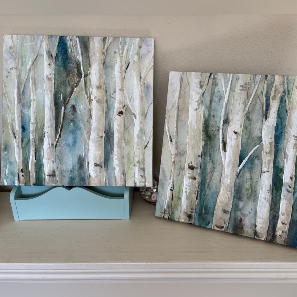 Set of 2 River Birch Canvas Prints